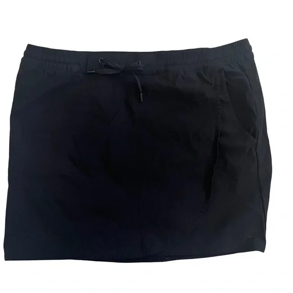 Eddie Bauer Women's Tulip Hem Black Skort, Size Large, Pockets Athletic - Picture 2 of 9